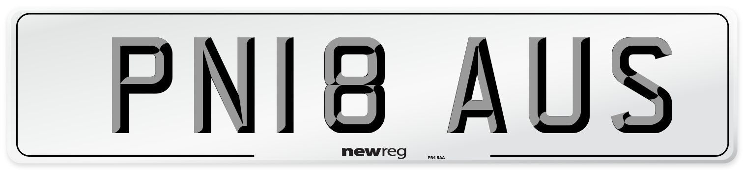 PN18 AUS Number Plate from New Reg